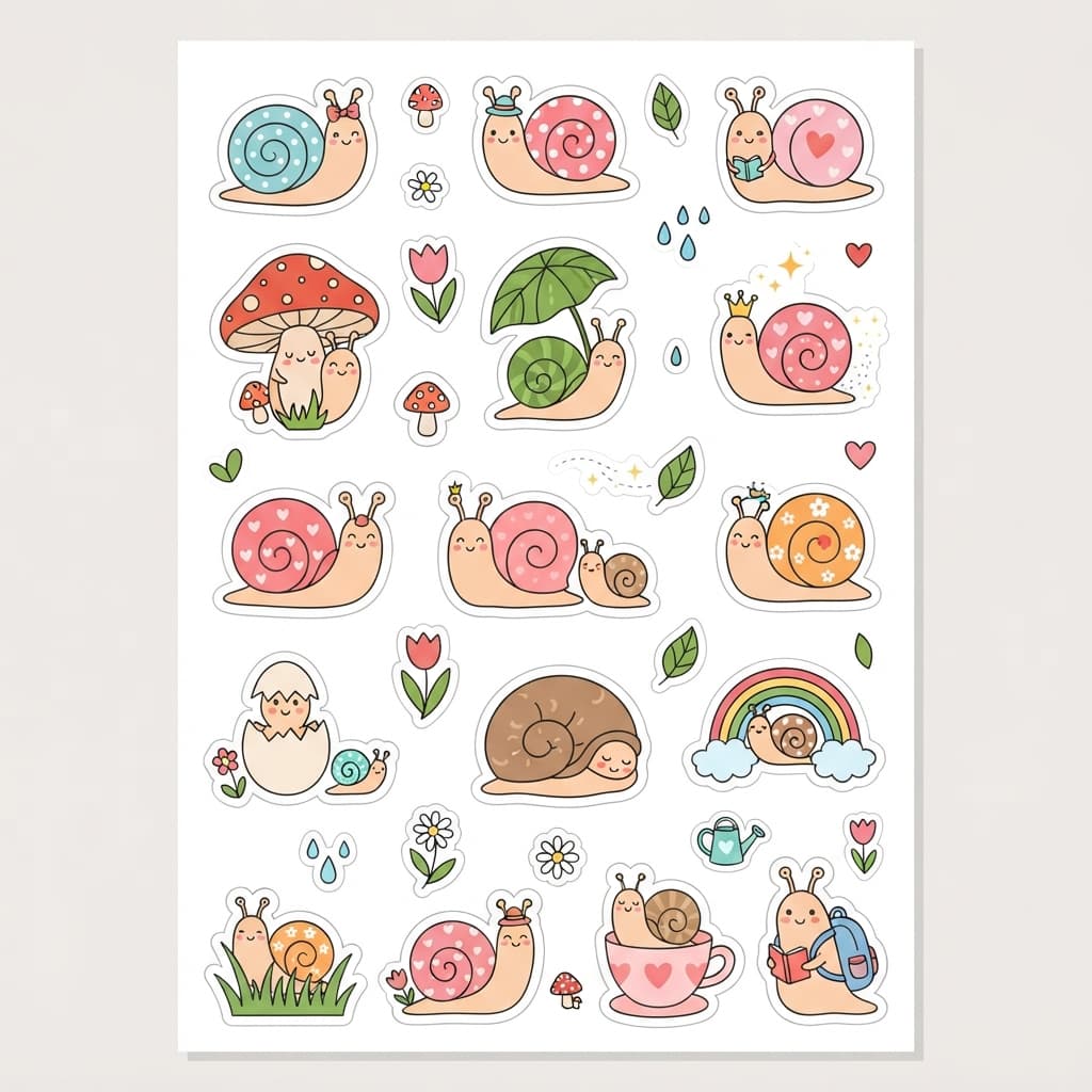 La semaine coquillée de mon petit escargot - Sticker 1