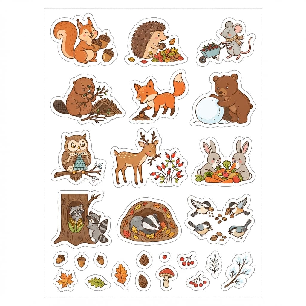La forêt se prépare pour l'hiver - Sticker 1