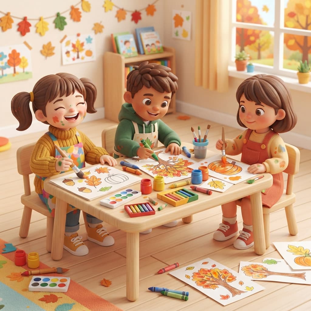 L'automne en couleurs : une semaine d'exploration artistique et sensorielle
