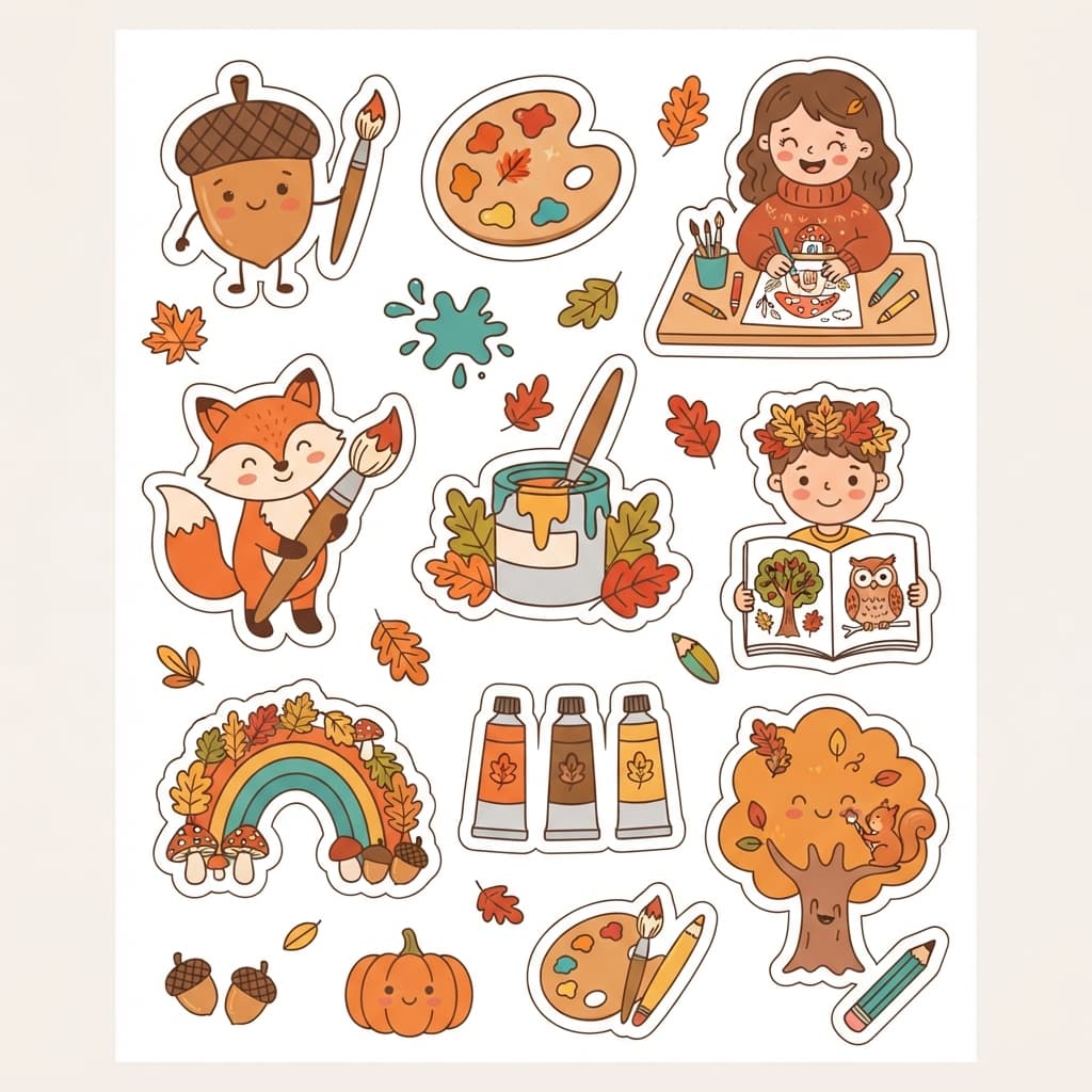 L'automne en couleurs : une semaine d'exploration artistique et sensorielle - Sticker 1