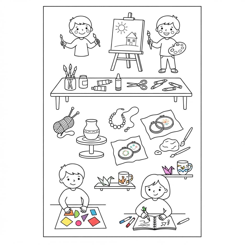Semaine des Petits Artistes en Herbe - Coloriage 1